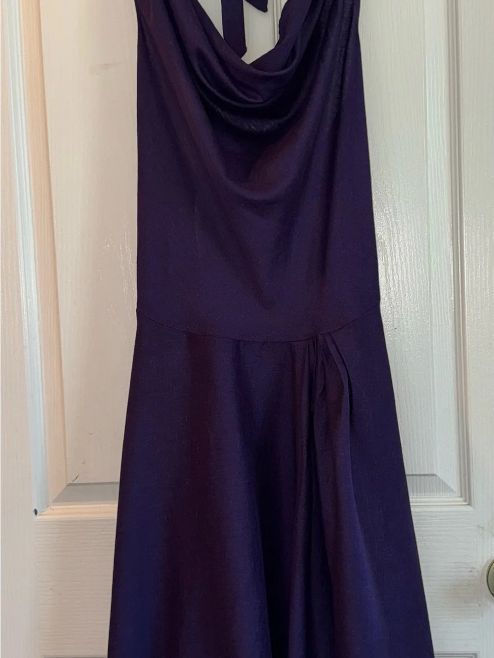 Free People Deep Purple Halter Backless Swing Dress NWT - Picture 4 of 6